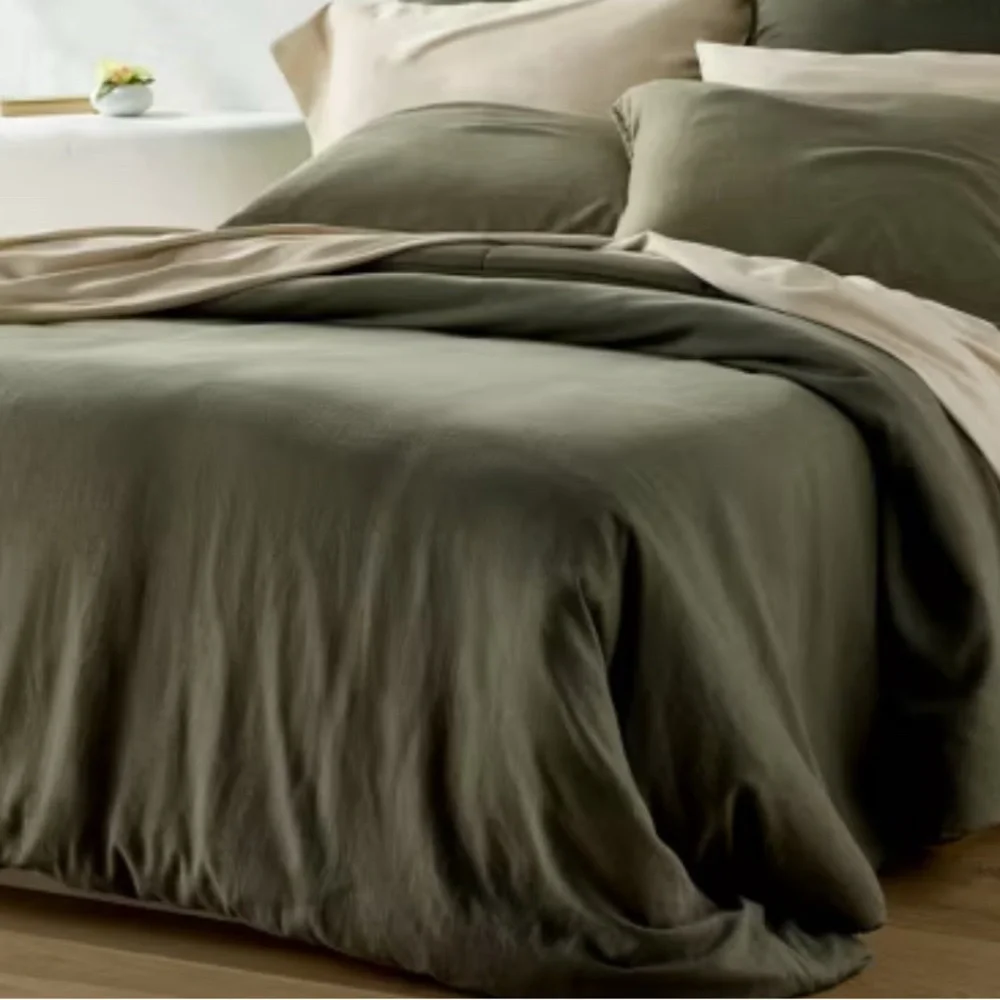 Casaluna Comforter Full/Queen Olive Green Heavy Weight